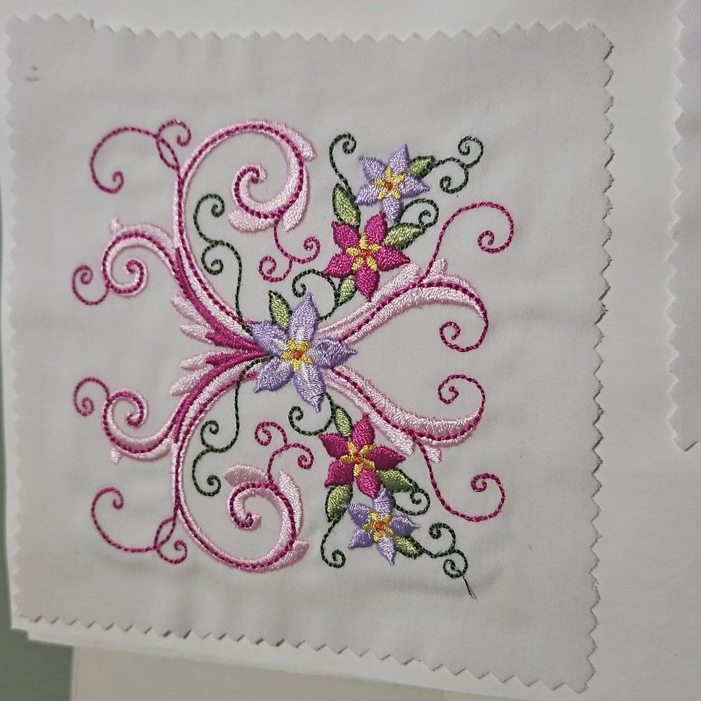 Handmade machine embroidery patch